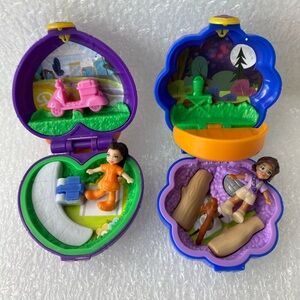 Mattel Polly Pocket Tiny Places
PICNIC and CAMP Compacts Figures
Incomplete
